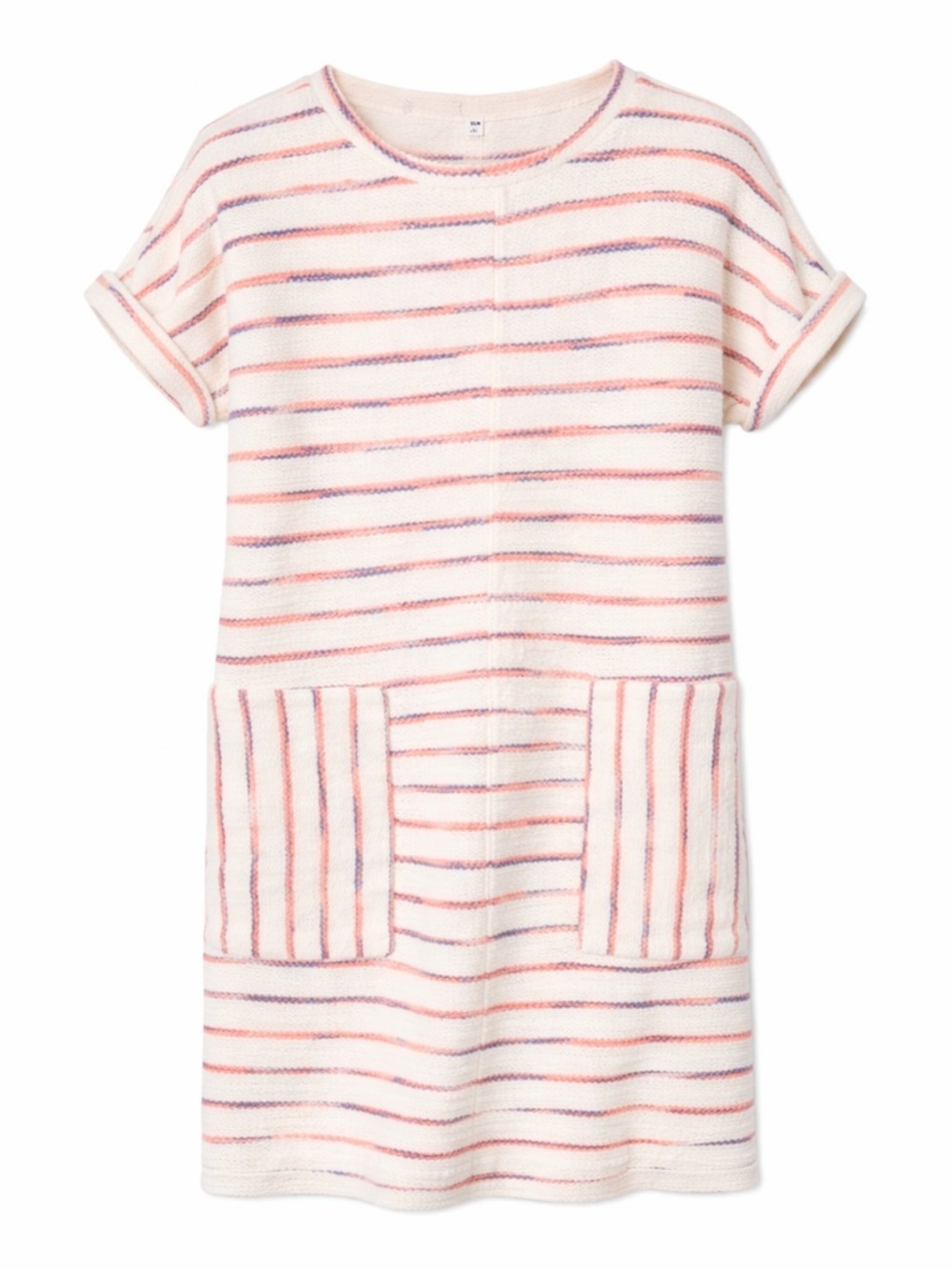 Lou & Grey Striped Knit Dress Coastal Grandmacore Comfy‎ Chic- Sz Small